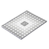 Monogramm des modernen grauen Kreises Notizblock (Linke Seite)