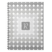 Monogramm des modernen grauen Kreises Notizblock (Vorderseite)