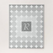 Monogramm des modernen grauen Kreises Puzzle (Vertikal)