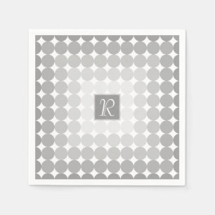 Monogramm des modernen grauen Kreises Serviette