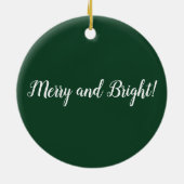 Monogramm des modernen grünen Hirschantlers Keramik Ornament (Hinten)