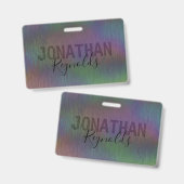 Monogramm des modernen holografischen Metalls - Ab Ausweis (Vorder- & Rückseite)