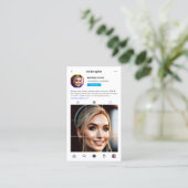 Monogramm des modernen Makeup-Künstlers Visitenkarte (Stehend Vorderseite)