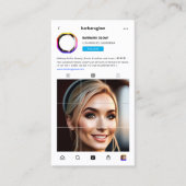 Monogramm des modernen Makeup-Künstlers Visitenkarte (Vorderseite)