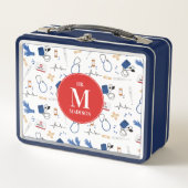 Monogramm des modernen medizinischen Krankenpflege Metall Brotdose (Vorderseite)