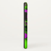 Monogramm des modernen Neonrosa grünen Fraktals Case-Mate iPhone Hülle (Hinten/Rechts)