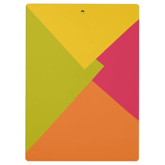 Monogramm des modernen Retro-Farbmusters #2 Klemmbrett (Rückseite)