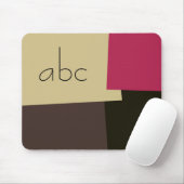 Monogramm des modernen Retro-Farbmusters #2 Mousepad (Mit Mouse)