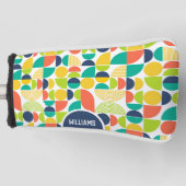 Monogramm des modernen Retro-Individuellen Namens Golf Headcover (Vorderseite)