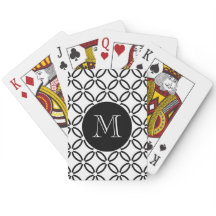 Monogramm des modernen Schwarz-Weiß-Musters