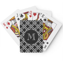 Monogramm des modernen Schwarz-Weiß-Musters