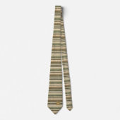 Monogramm des modernen Strip Earth Tone Krawatte (Vorderseite)