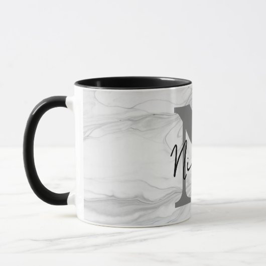 Monogramm des modernen und klassischen Marmor Buch Tasse (Links)