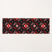 Monogramm des Musters "Coastal Red & Black Humster Yogamatte (Vorderseite (Horizontal))