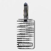 Monogramm des Musters des niedlichen Mops Gepäckanhänger (Rückseite vertikal)