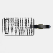 Monogramm des Musters des niedlichen Mops Gepäckanhänger (Rückseite horizontal)