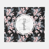 Monogramm des Musters für das blaue Flor-Farbmuste Fleecedecke (Vorderseite (Horizontal))