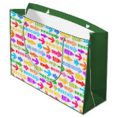 Monogramm des Musters für ein Muster eines moderne Große Geschenktüte (Rückseite Schrägansicht)