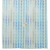 Monogramm des Musters "Küstenmeer und Sandstamm" Duschvorhang (Vorderseite)