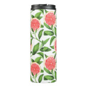 Monogramm des Musters "Wasserfarbe Grapefruits" Thermosbecher (Rückseite)