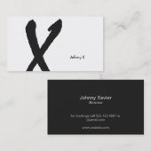 Monogramm des natürlichen Typs (weißer Hintergrund Visitenkarte (Vorne/Hinten)