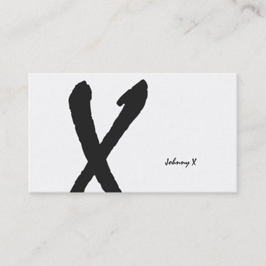 Monogramm des natürlichen Typs (weißer Hintergrund Visitenkarte (Vorderseite)