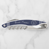 Monogramm des Nautic Navy Blue Anchor Coastor Kellnermesser (Rückseite)
