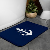 Monogramm des Navy Blue Anchor Badematte