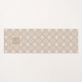 Monogramm des neutralen geometrischen Batik-Muster Yogamatte (Vorderseite (Horizontal))