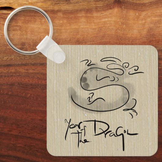 Monogramm des Niedlichen Drachenjahres in China un Schlüsselanhänger (Vorderseite)