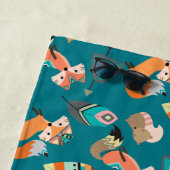 Monogramm des niedlichen Foxmusters Strandtuch (Beispiel)