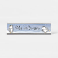 Monogramm des Niedlichen Pinguin-Klassenlehrers