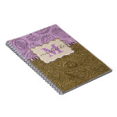 Monogramm des Paisley-Musters Notizblock (Rechte Seite)