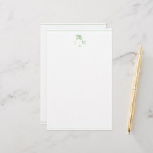 Monogramm des Palm Palmetto Trees grün und weiß