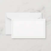 Monogramm des Palm Palmetto Trees grün und weiß Mitteilungskarte (Rückseite)