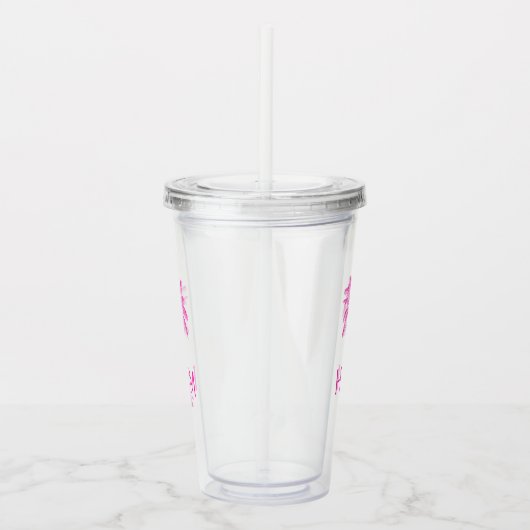 Monogramm des Palmetto Palm Trees Acryltrinkbecher (Rechts)