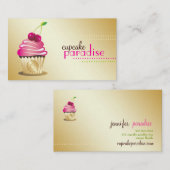 Monogramm des Paradies-311-Cupcake Visitenkarte (Vorne/Hinten)