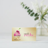 Monogramm des Paradies-311-Cupcake Visitenkarte (Stehend Vorderseite)