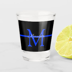 Monogramm des Party für die Polizeieinweisung in d Schnapsglas