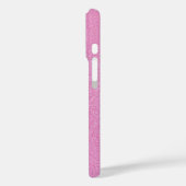 Monogramm des personalisiert rosa Glitzer Case-Mate iPhone Hülle (Rückseite / Links)