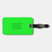 Monogramm des personalisierten, hellgrünen Blockbu Gepäckanhänger (Rückseite horizontal)