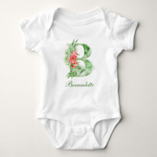 Monogramm des personalisierten Individuellen Namen Baby Strampler