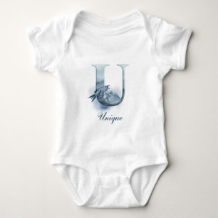 Monogramm des personalisierten Individuellen Namen Baby Strampler
