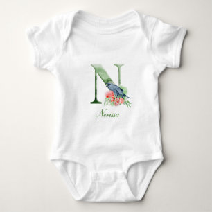 Monogramm des personalisierten Individuellen Namen Baby Strampler
