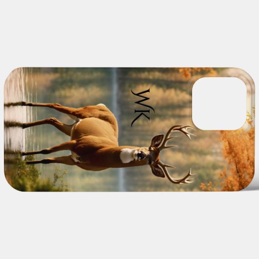 Monogramm des phantastischen 12-Punkte-Bucks Case-Mate iPhone Hülle (Rückseite (Horizontal))