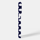 Monogramm des Punktmusters für Navy Blue und White Case-Mate iPhone Hülle (Rückseite / Rechts)