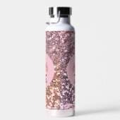 Monogramm des rosa Einhorn-Glitzer Trinkflasche (Rechts)