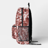 Monogramm des rosa Glitzer Bedruckter Rucksack (Rechts)