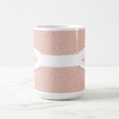 Monogramm des rosa Glitzer Kaffeetasse (Mittel)