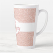 Monogramm des rosa Glitzer Milchtasse (Rechts)